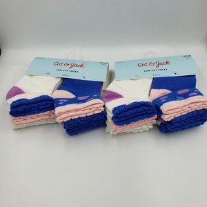 Cat and Jack Low Cut Socks, Size 12-24M.
